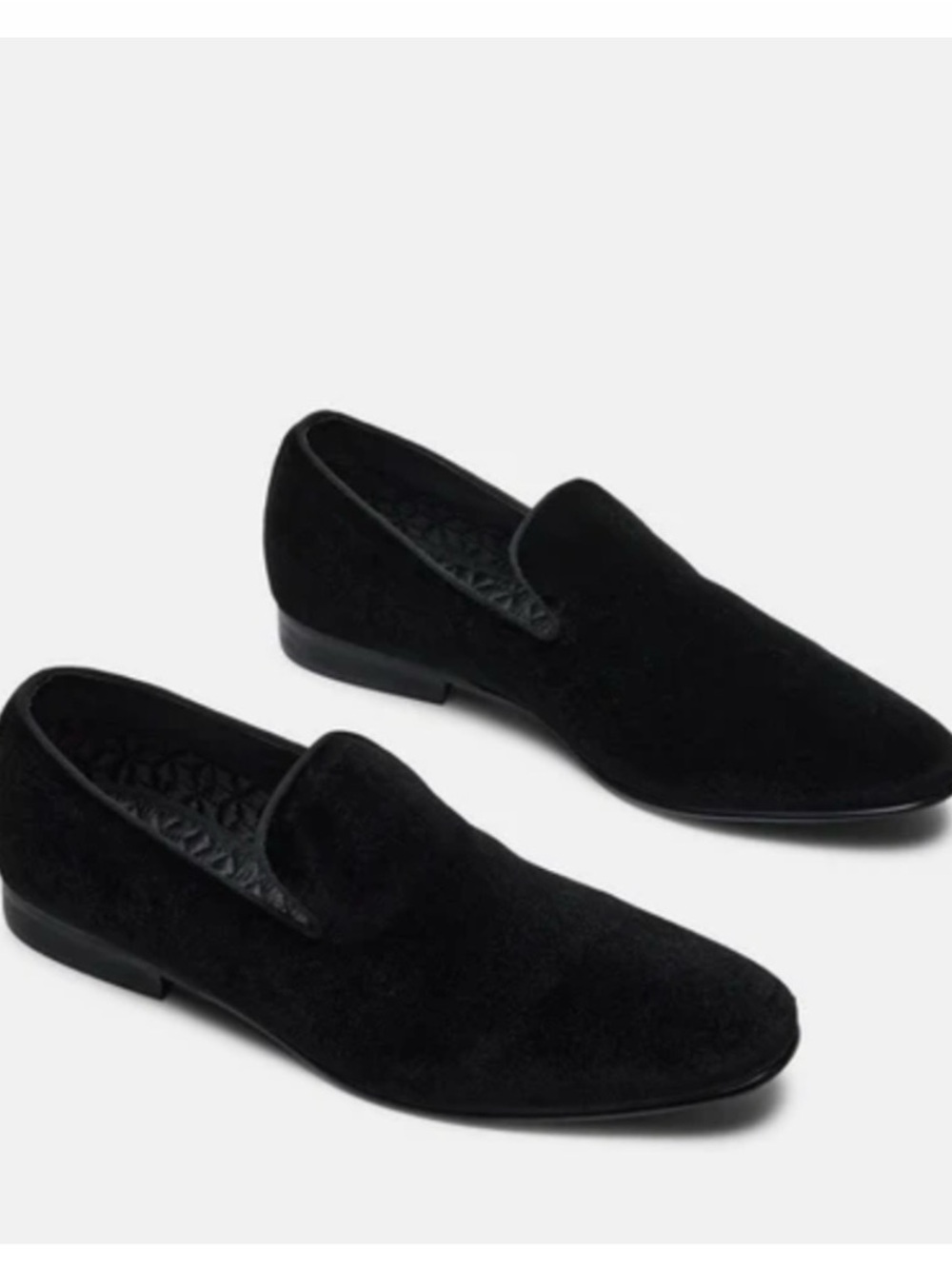 Steve Madden Laight Men’s Black Velvet Slip-On Loafers | Size 12 | NWT